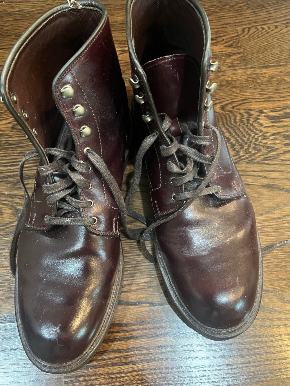 Allen Edmonds Men's Lace-Up Leather Boots in Burgundy